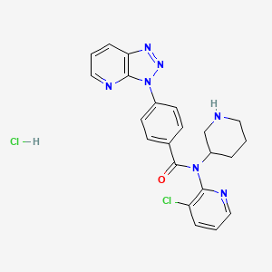 N-(3-chloropyridin-2-yl)-N-(piperidin-3-yl)-4-{[1,2,3]triazolo[4,5-b]pyridin-3-yl}benzamide hydrochloride