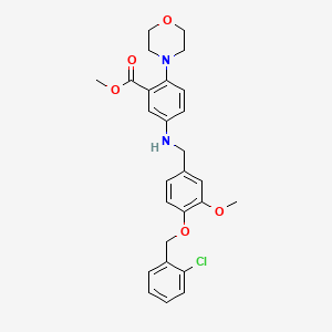 Methyl 5-({4-[(2-chlorobenzyl)oxy]-3-methoxybenzyl}amino)-2-(morpholin-4-yl)benzoate