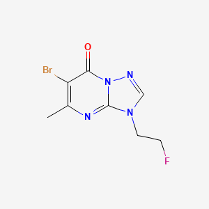 molecular formula C8H8BrFN4O B12503534 6-Bromo-3-(2-fluoroethyl)-5-methyl-[1,2,4]triazolo[1,5-a]pyrimidin-7-one 