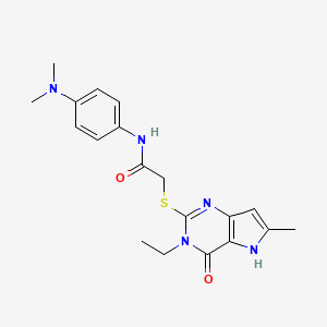 N-[4-(dimethylamino)phenyl]-2-[(3-ethyl-6-methyl-4-oxo-4,5-dihydro-3H-pyrrolo[3,2-d]pyrimidin-2-yl)sulfanyl]acetamide