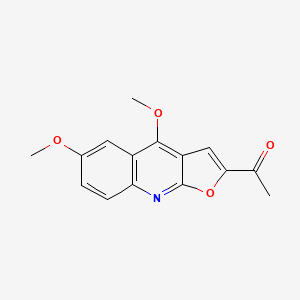 molecular formula C15H13NO4 B1250359 2-乙酰基翼栓藤碱 