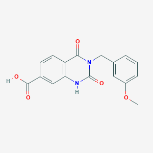 3-(3-Methoxybenzyl)-2,4-dioxo-1,2,3,4-tetrahydroquinazoline-7-carboxylic acid