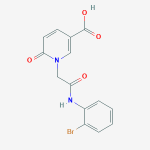 molecular formula C14H11BrN2O4 B12503718 1-{2-[(2-Bromophenyl)amino]-2-oxoethyl}-6-oxo-1,6-dihydropyridine-3-carboxylic acid 