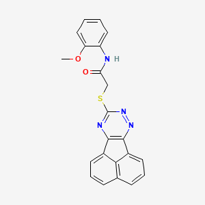 2-(acenaphtho[1,2-e][1,2,4]triazin-9-ylsulfanyl)-N-(2-methoxyphenyl)acetamide