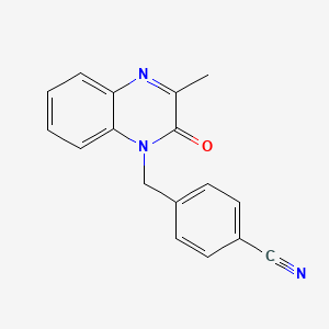 4-[(3-methyl-2-oxoquinoxalin-1(2H)-yl)methyl]benzonitrile