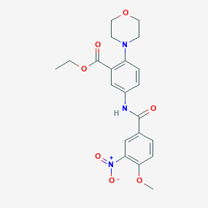 Ethyl 5-{[(4-methoxy-3-nitrophenyl)carbonyl]amino}-2-(morpholin-4-yl)benzoate