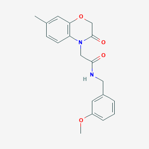 N-(3-methoxybenzyl)-2-(7-methyl-3-oxo-2,3-dihydro-4H-1,4-benzoxazin-4-yl)acetamide