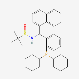 N-{[2-(dicyclohexylphosphanyl)phenyl](naphthalen-1-yl)methyl}-2-methylpropane-2-sulfinamide