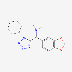 1-(1,3-benzodioxol-5-yl)-1-(1-cyclohexyl-1H-tetrazol-5-yl)-N,N-dimethylmethanamine