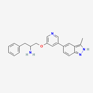 (2S)-1-[5-(3-methyl-2H-indazol-5-yl)pyridin-3-yl]oxy-3-phenylpropan-2-amine