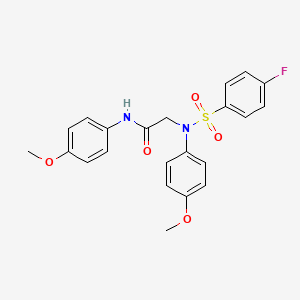 N~2~-[(4-fluorophenyl)sulfonyl]-N,N~2~-bis(4-methoxyphenyl)glycinamide