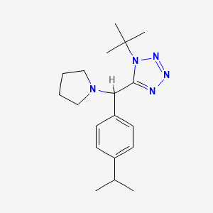 1-tert-butyl-5-{[4-(propan-2-yl)phenyl](pyrrolidin-1-yl)methyl}-1H-tetrazole