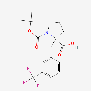 1-(Tert-butoxycarbonyl)-2-{[3-(trifluoromethyl)phenyl]methyl}pyrrolidine-2-carboxylic acid