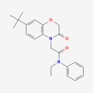 2-(7-tert-butyl-3-oxo-2,3-dihydro-4H-1,4-benzoxazin-4-yl)-N-ethyl-N-phenylacetamide