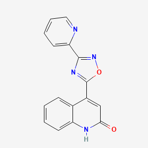 4-(3-pyridin-2-yl-1,2,4-oxadiazol-5-yl)quinolin-2(1H)-one