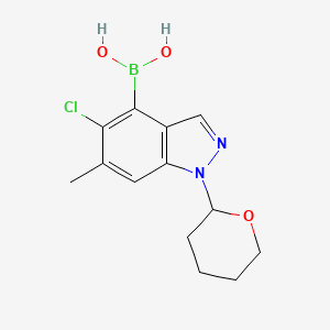 (5-Chloro-6-methyl-1-(tetrahydro-2H-pyran-2-yl)-1H-indazol-4-yl)boronic acid