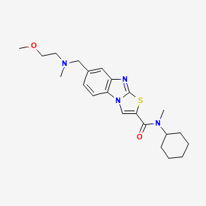 molecular formula C22H30N4O2S B1250409 N-cyclohexyl-6-[[2-methoxyethyl(methyl)amino]methyl]-N-methyl-[1,3]thiazolo[3,2-a]benzimidazole-2-carboxamide 