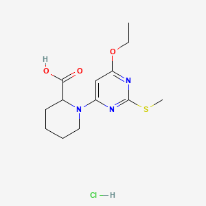 1-(6-Ethoxy-2-(methylthio)pyrimidin-4-yl)piperidine-2-carboxylic acid hydrochloride