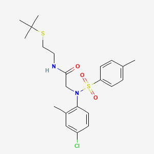 N-[2-(tert-butylsulfanyl)ethyl]-N~2~-(4-chloro-2-methylphenyl)-N~2~-[(4-methylphenyl)sulfonyl]glycinamide