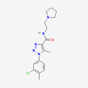 molecular formula C17H22ClN5O B12504225 1-(3-chloro-4-methylphenyl)-5-methyl-N-[2-(pyrrolidin-1-yl)ethyl]-1H-1,2,3-triazole-4-carboxamide 