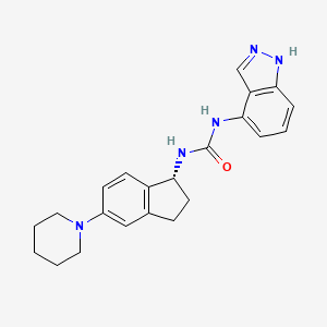 (R)-1-(1H-indazol-4-yl)-3-(5-(piperidin-1-yl)-2,3-dihydro-1H-inden-1-yl)urea