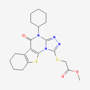 Methyl [(4-cyclohexyl-5-oxo-4,5,6,7,8,9-hexahydro[1]benzothieno[3,2-e][1,2,4]triazolo[4,3-a]pyrimidin-1-yl)sulfanyl]acetate