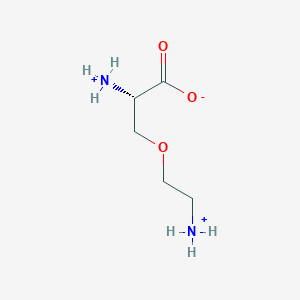 molecular formula C5H13N2O3+ B1250433 (2S)-2-ammonio-3-(2-ammonioethoxy)propanoate 