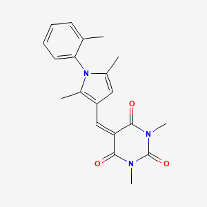 5-{[2,5-Dimethyl-1-(2-methylphenyl)pyrrol-3-YL]methylidene}-1,3-dimethyl-1,3-diazinane-2,4,6-trione