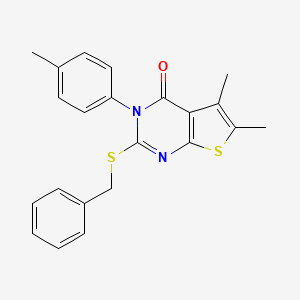 2-(benzylsulfanyl)-5,6-dimethyl-3-(4-methylphenyl)thieno[2,3-d]pyrimidin-4(3H)-one