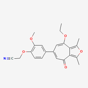 2-(4-{4-Ethoxy-1,3-dimethyl-8-oxocyclohepta[C]furan-6-YL}-2-methoxyphenoxy)acetonitrile