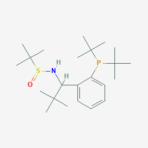 N-{1-[2-(di-tert-butylphosphanyl)phenyl]-2,2-dimethylpropyl}-2-methylpropane-2-sulfinamide