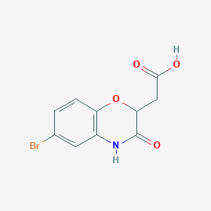 2-(6-Bromo-3-oxo-3,4-dihydro-2H-benzo[b][1,4]oxazin-2-yl)acetic acid