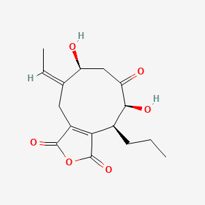 (4S,5S,8S,9Z)-9-ethylidene-5,8-dihydroxy-4-propyl-5,7,8,10-tetrahydro-4H-cyclonona[c]furan-1,3,6-trione