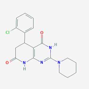 5-(2-chlorophenyl)-4-hydroxy-2-(piperidin-1-yl)-5,8-dihydropyrido[2,3-d]pyrimidin-7(6H)-one