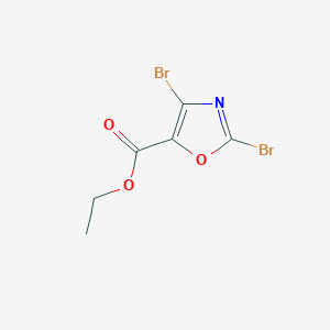 molecular formula C6H5Br2NO3 B12504439 Ethyl 2,4-dibromooxazole-5-carboxylate 