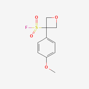 molecular formula C10H11FO4S B12504457 3-(4-Methoxyphenyl)oxetane-3-sulfonyl fluoride 