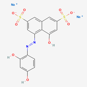 disodium;4-[(2,4-dihydroxyphenyl)diazenyl]-5-hydroxynaphthalene-2,7-disulfonate