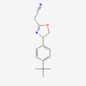 2-[4-(4-Tert-butylphenyl)-4,5-dihydro-1,3-oxazol-2-yl]acetonitrile