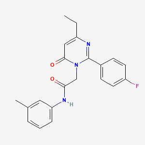 molecular formula C21H20FN3O2 B12504584 2-[4-ethyl-2-(4-fluorophenyl)-6-oxopyrimidin-1(6H)-yl]-N-(3-methylphenyl)acetamide 