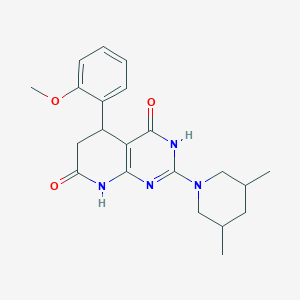 2-(3,5-dimethylpiperidin-1-yl)-4-hydroxy-5-(2-methoxyphenyl)-5,8-dihydropyrido[2,3-d]pyrimidin-7(6H)-one