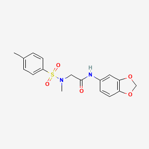 N-Benzo[1,3]dioxol-5-yl-2-[methyl-(toluene-4-sulfonyl)-amino]-acetamide