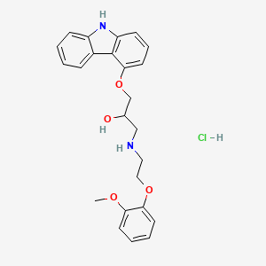 molecular formula C24H27ClN2O4 B1250491 卡维地洛盐酸盐 CAS No. 374779-41-6