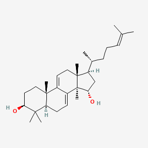 (3S,5R,10S,13R,14R,15S,17R)-4,4,10,13,14-pentamethyl-17-[(2R)-6-methylhept-5-en-2-yl]-2,3,5,6,12,15,16,17-octahydro-1H-cyclopenta[a]phenanthrene-3,15-diol