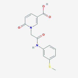 1-(2-{[3-(Methylsulfanyl)phenyl]amino}-2-oxoethyl)-6-oxo-1,6-dihydropyridine-3-carboxylic acid