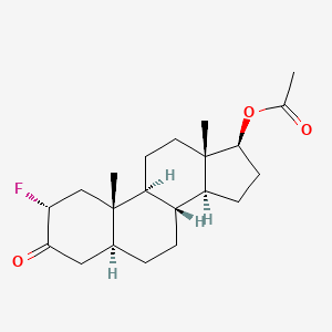 molecular formula C21H31FO3 B1250517 (2alpha,5alpha,17beta)-17-(Acetyloxy)-2-fluoro-androstan-3-one CAS No. 1648-61-9