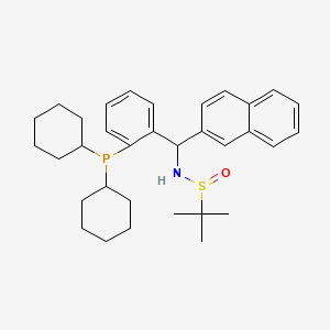 N-{[2-(dicyclohexylphosphanyl)phenyl](naphthalen-2-yl)methyl}-2-methylpropane-2-sulfinamide