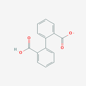molecular formula C14H9O4- B1250520 二苯酸根(1-) 