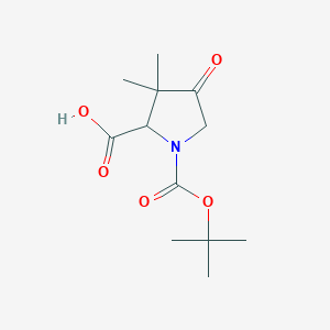 1-(tert-Butoxycarbonyl)-3,3-dimethyl-4-oxopyrrolidine-2-carboxylic acid