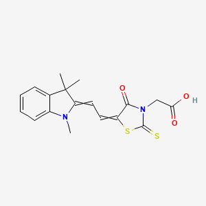 5-[2-(1,3-Dihydro-1,3,3-trimethyl-2H-indol-2-ylidene)ethylidene]-4-oxo-2-thioxo-3-thiazolidineacetic acid