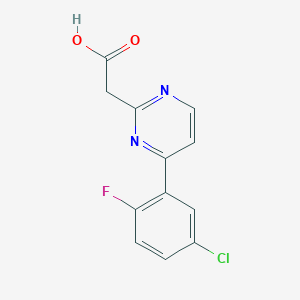 2-(4-(5-Chloro-2-fluorophenyl)pyrimidin-2-yl)acetic acid